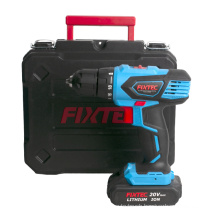 FIXTEC 10mm Keyless Chuck 2x2000mah Li-ion Battery 20V Power Tools Cordless Drill